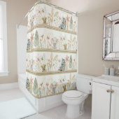 Safari Oerwoud Safari Lion Zebra Elephant Baby Boy Douchegordijn (In situ)