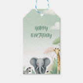 Safari Oerwoud verjaardagscadeau Labels Cadeaulabel (Voorkant)