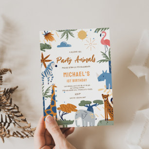Safari Oerwoud Verjaardagsuitnodiging Kaart