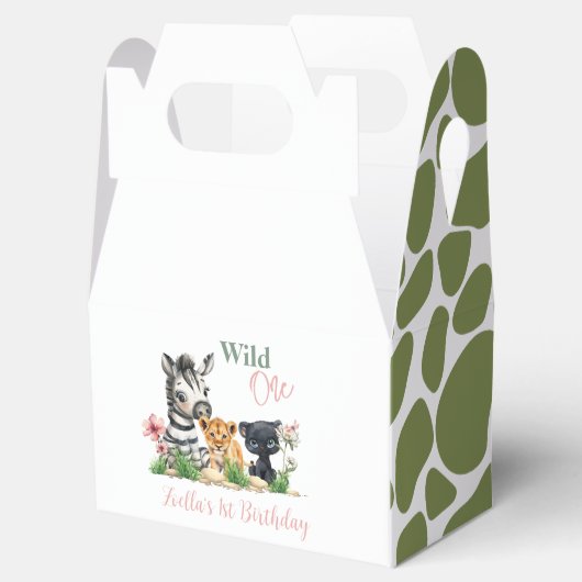 Safari Oerwoud Wild One Adventure Verjaardag Bedankdoosjes (Geopend)