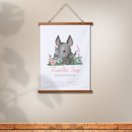 Safari Oerwoud Zoo Animal Rhino Decor Hangend Wandkleed