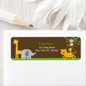 Safari Oerwoud Zoo Animals Retouradreslabels Etiket (Insitu)