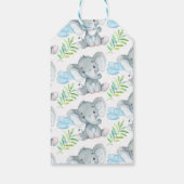 Safari Olifant Baby shower Labels Cadeaulabel (Achterkant)