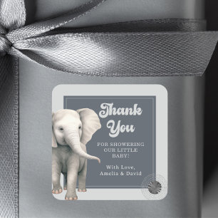 Safari Olifant Baby Shower Stickers