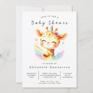 Safari Online Giraffe Baby shower Kaart