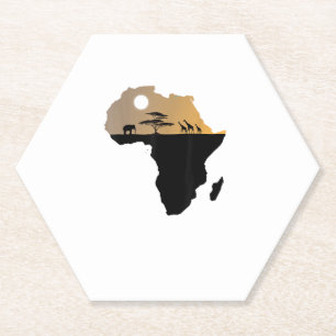 safari op het afrikaanse continent kartonnen onderzetters