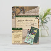 Safari Outdoor Wedding Kaart (Staand voorkant)