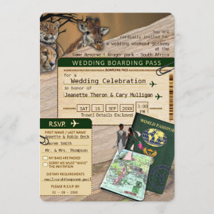 Safari Outdoor Wedding Kaart