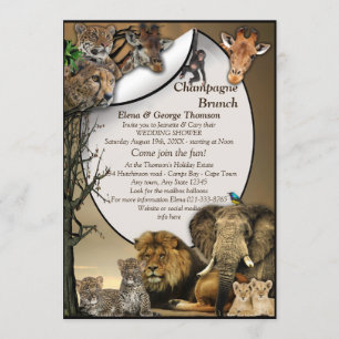 Safari Outdoor Wedding Shower Uitnodiging