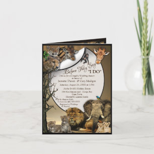 Safari Outdoor Wedding Shower Uitnodiging