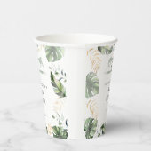 Safari Palm Leaves Koppels Baby shower Papieren Bekers (Rechts)