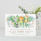 Safari Park 1er Anniversaire Invitations (Debout devant)