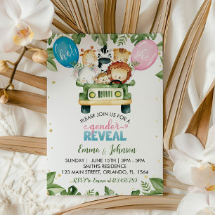 Safari Party Animal Genre Reveillez Invitation