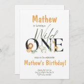 Safari Party Animals Wilde één dag uitnodiging (Voorkant / Achterkant)