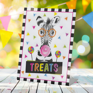 Safari Party Animals Zoete Snoepjes Jungle Bord Reclamebord Met Voetstuk