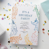 Safari Party Animaux Anniversaire Invitation