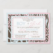 Safari Party nodiging A7 Kaart (Achterkant)