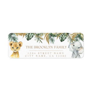 Safari Party Return Address Label