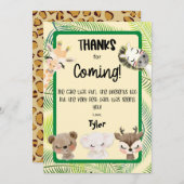 Safari Party Verjaardag Dank u kaart (Voorkant / Achterkant)