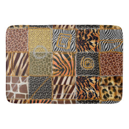 Safari patchwork Large Bath Mat
