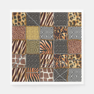 Safari patchwork Papieren servetten