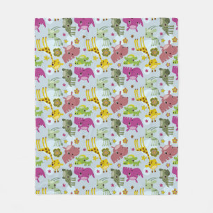 safari-patroon fleece deken