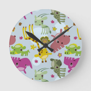 safari-patroon ronde klok