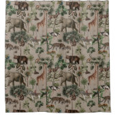 Safari Pattern Douchegordijn (Voorkant)