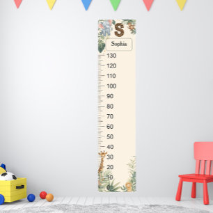 Safari Persoonlijke Naam Monogram S Groeigrafiek Poster