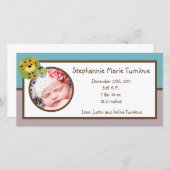 Safari photo 4x8 Faire-part de naissance Jungle Ta (Devant / Derrière)