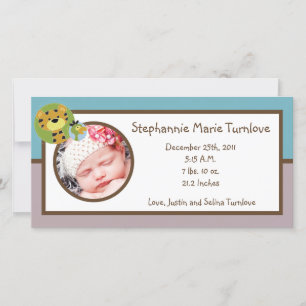 Safari photo 4x8 Faire-part de naissance Jungle Ta