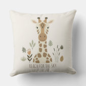 Safari Portrait Giraffe Ivory ID1264 Kussen (Achterkant)