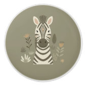 Safari Portrait Zebra ID1264 Keramische Knop (Voorkant)