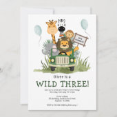 Safari pour enfants Invitation d'anniversaire (Devant)