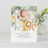 Safari premier anniversaire invitation jungle anim (Debout devant)