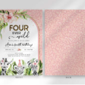 Safari Quatre jamais Wild Invitation d'anniversair