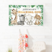 Safari Roaring One 1st Birthday Banner (Insitu)