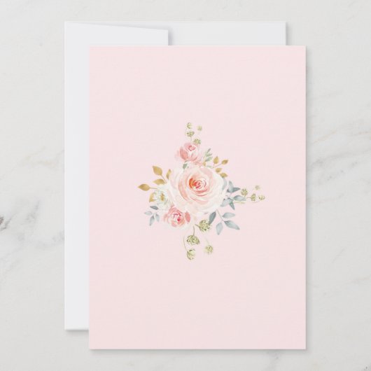 Safari rose Animaux Wild One Party Carte de remerc (Dos)