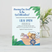 Safari Row Your Boat Baby shower Invitation (Debout devant)