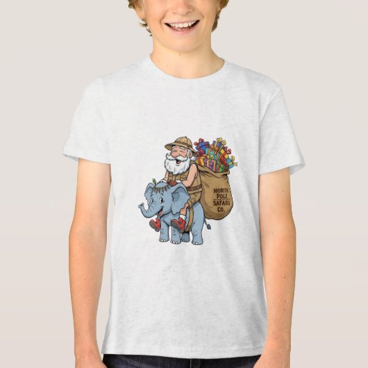 Safari Santa Tri-Blend Shirt (Voorkant)