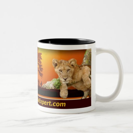 Safari scène Mok met Lion Cub en Afrikaans contine (Rechts)