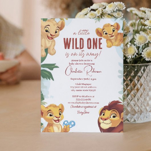 Safari Schattige Lions Baby shower Kaart