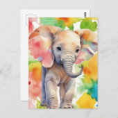 Safari Serenity Elephant Briefkaart (Voorkant / Achterkant)