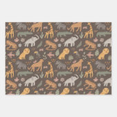 Safari-set van kind inpakpapier vel (Voorkant)