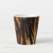 Safari Sinaasappel Black Tiger Latte Mok (Voorkant)