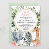 Safari Sip and See, Ontmoet baby meisje oerwoud th Kaart (Voorkant / Achterkant)