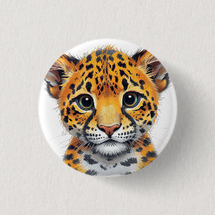 Safari Spirit Jachtluipaardwelp Ronde Button 3,2 Cm