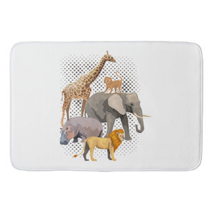 Safari Squad African Safari Animals Funny Zoo Anim Badmat