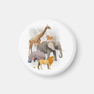 Safari Squad African Safari Animals Funny Zoo Anim Magneet