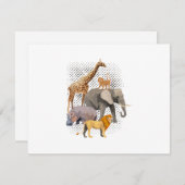 Safari Squad African Safari Animals Funny Zoo Anim RSVP Kaartje (Voorkant / Achterkant)